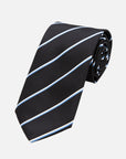 Immortal Black and Blue Stripe Tie - Black