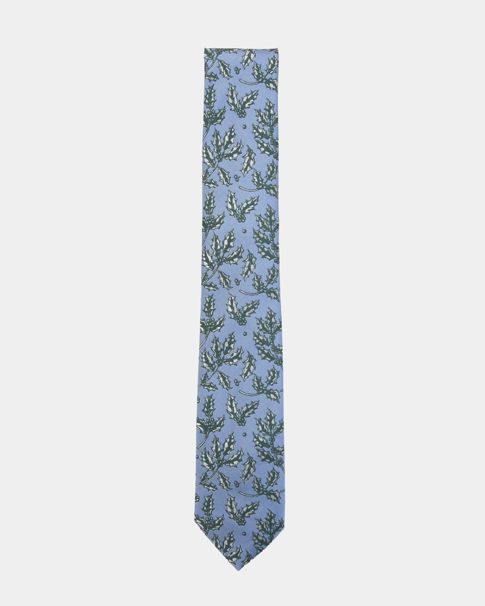 Immortal Blue Holly Tie - Blue