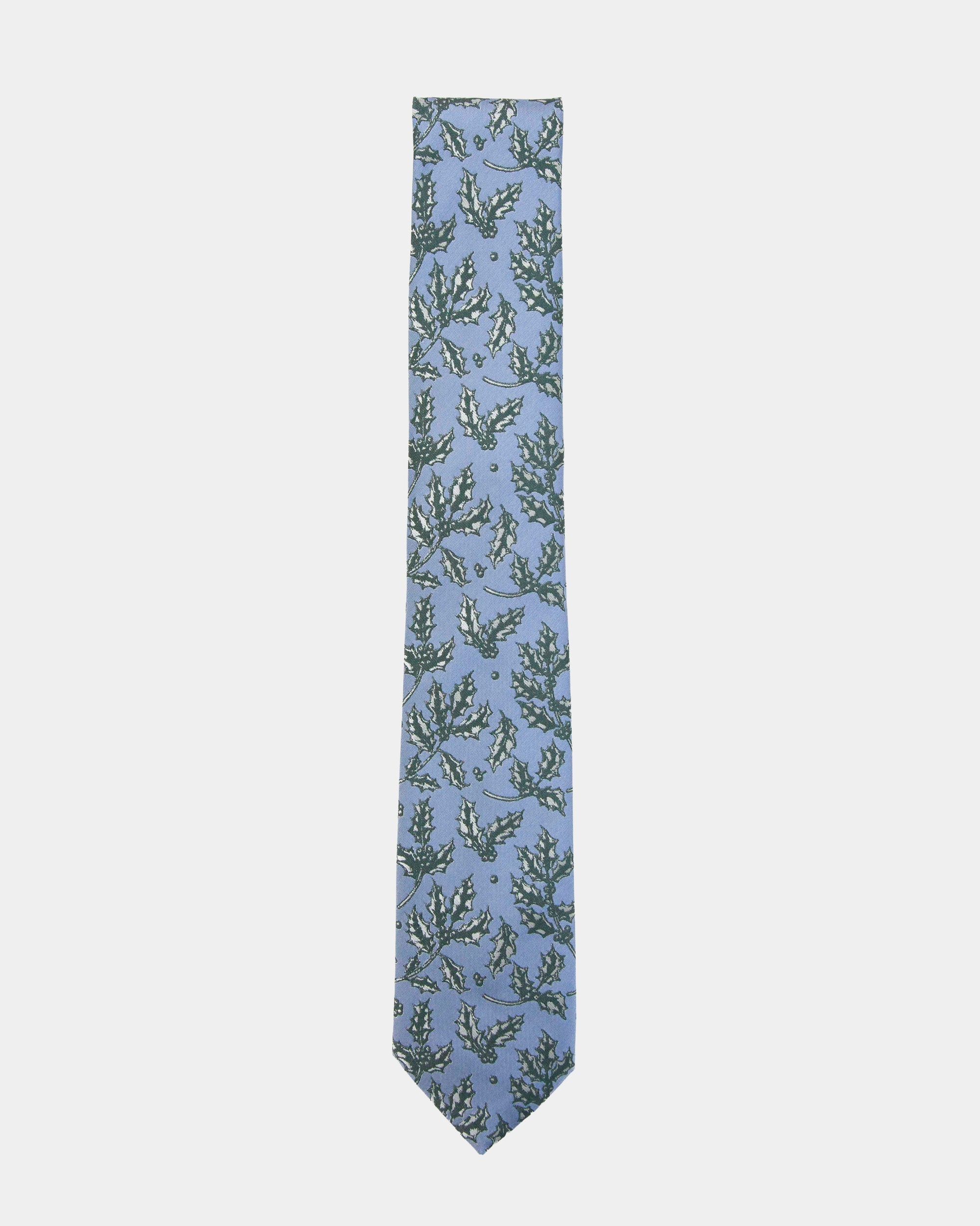 Immortal Blue Holly Tie - Blue