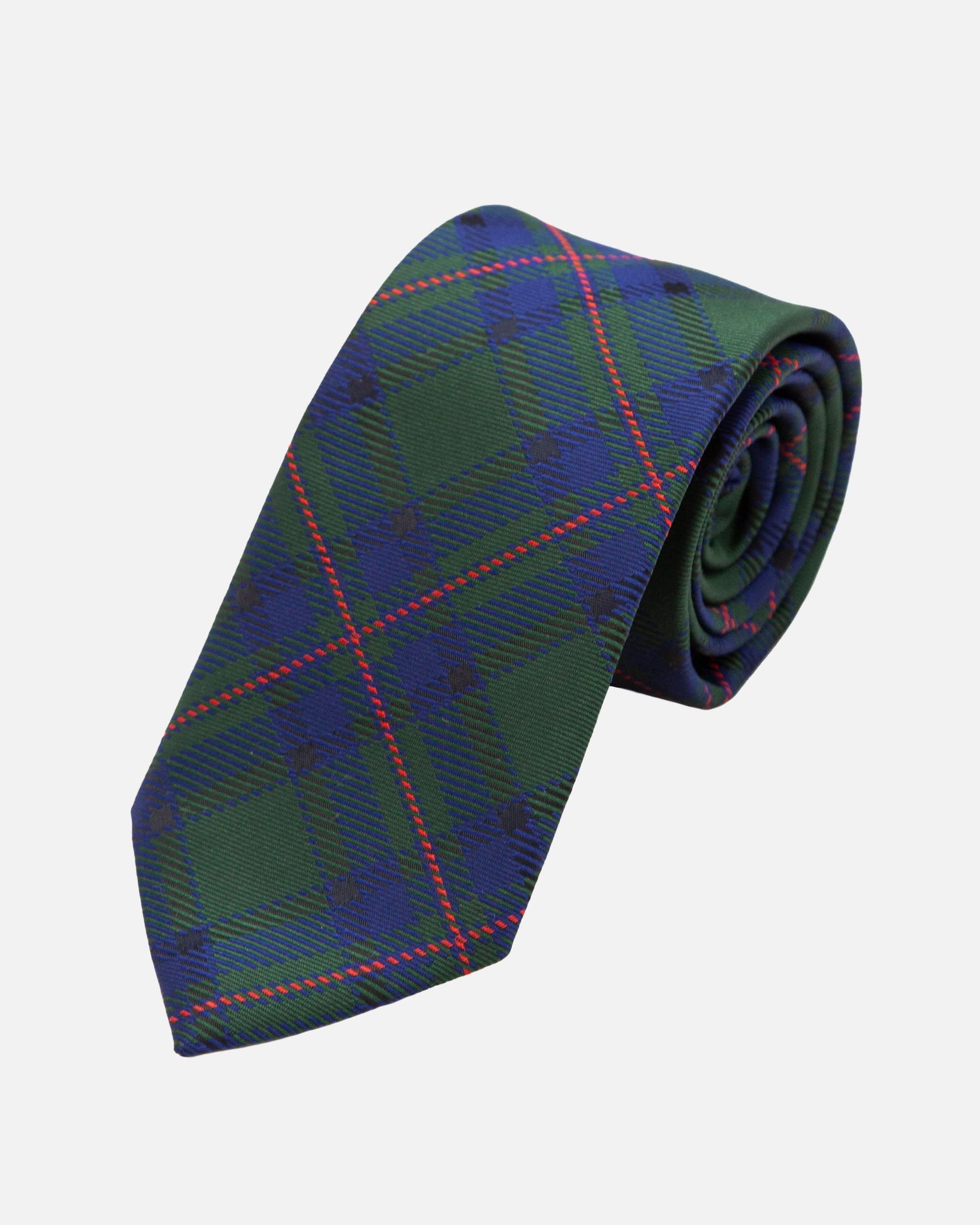 Immortal Tartan Dark Green Tie - Green
