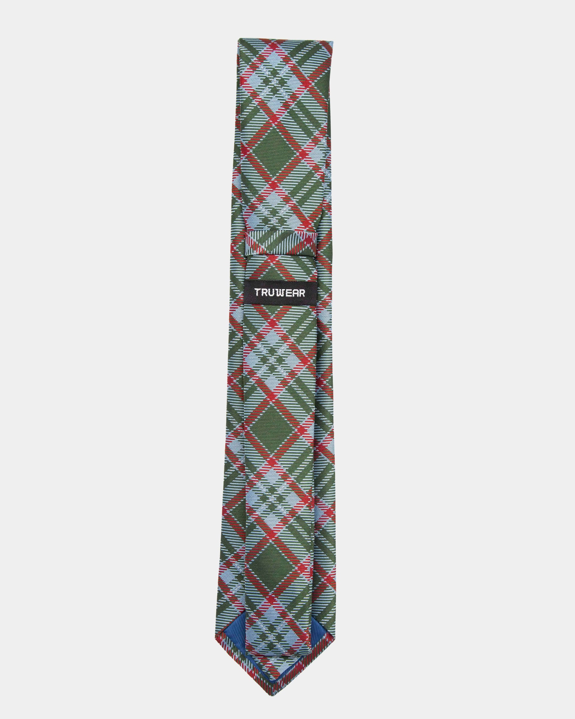 Immortal Tartan Cream Red Tie - Cream