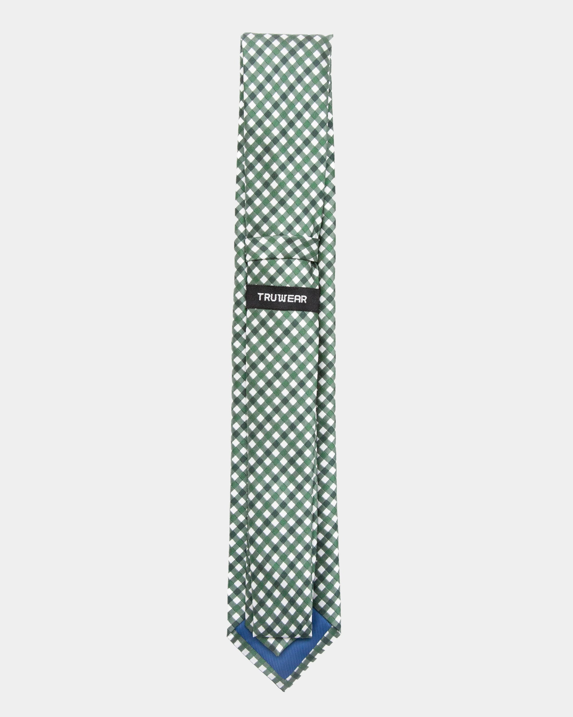 Immortal Green Gingham Tie - Green