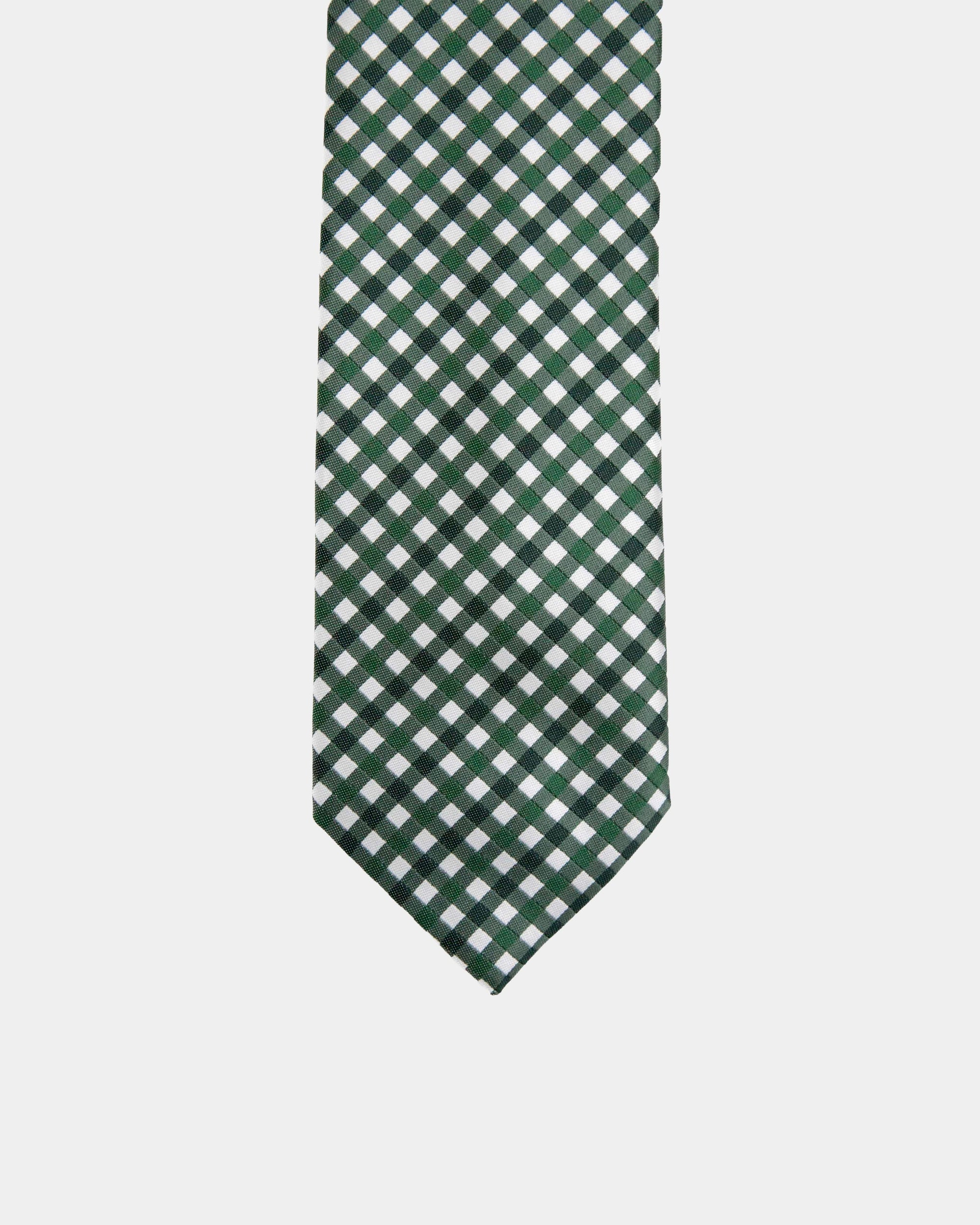 Immortal Green Gingham Tie - Green