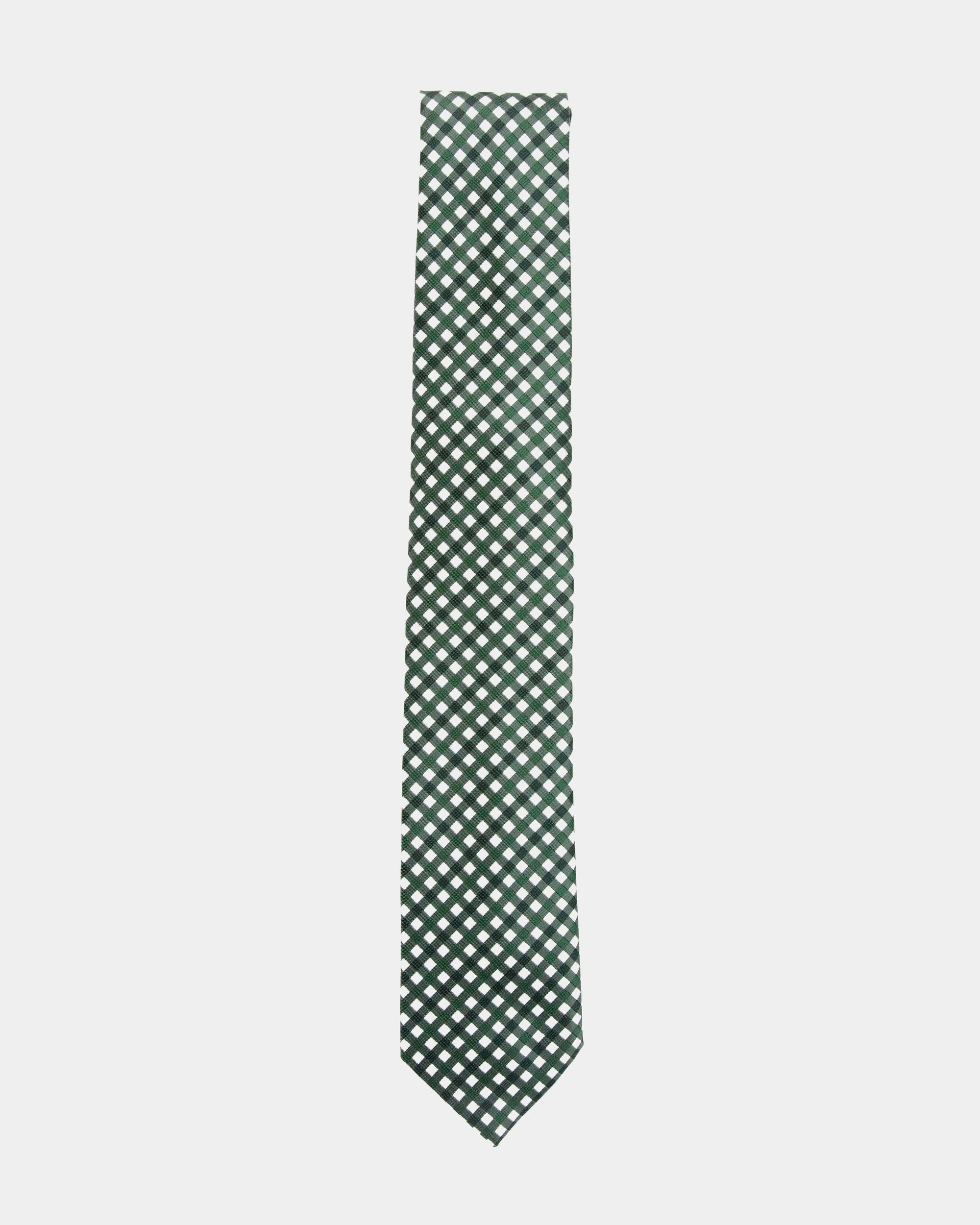 Immortal Green Gingham Tie - Green