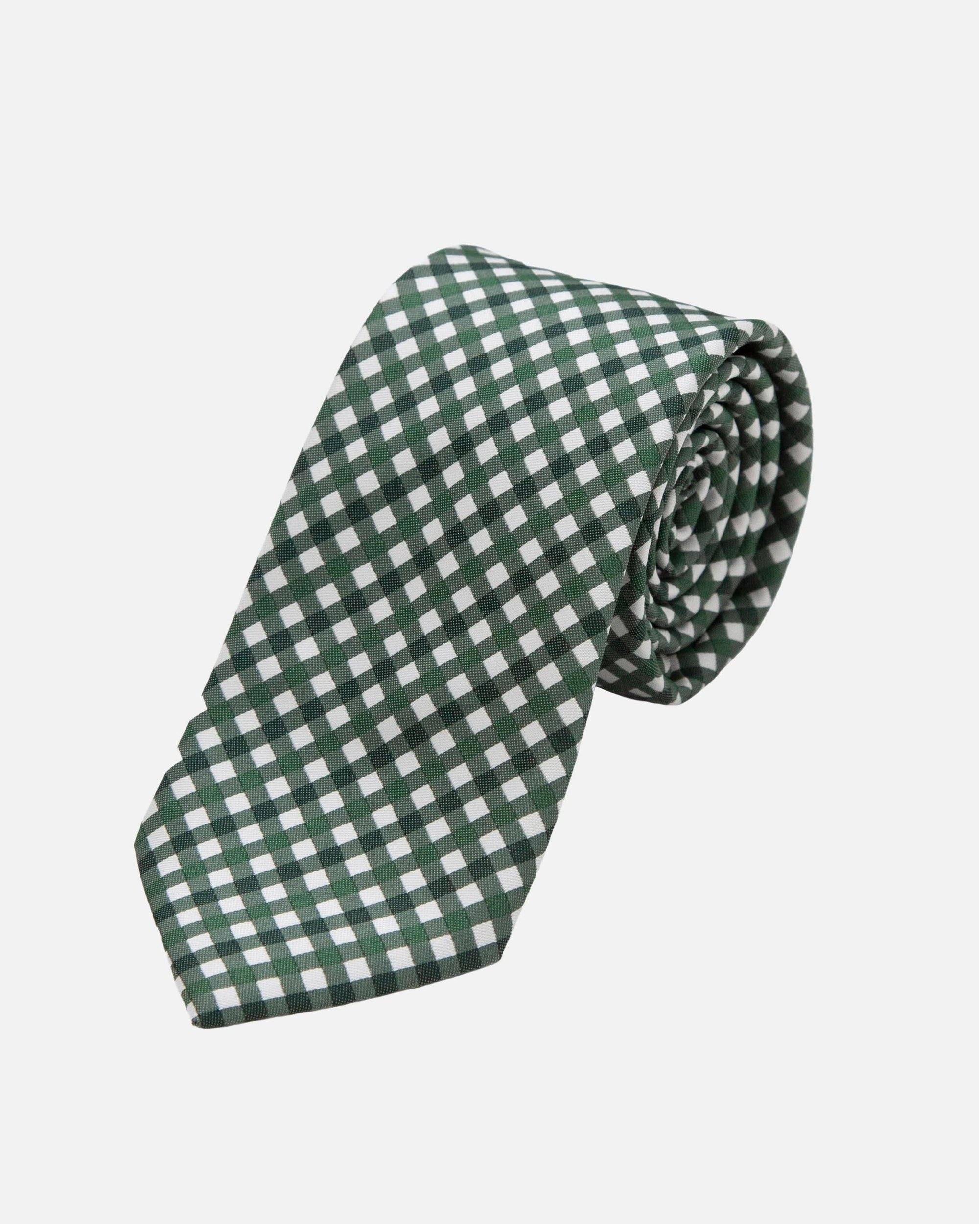 Immortal Green Gingham Tie - Green