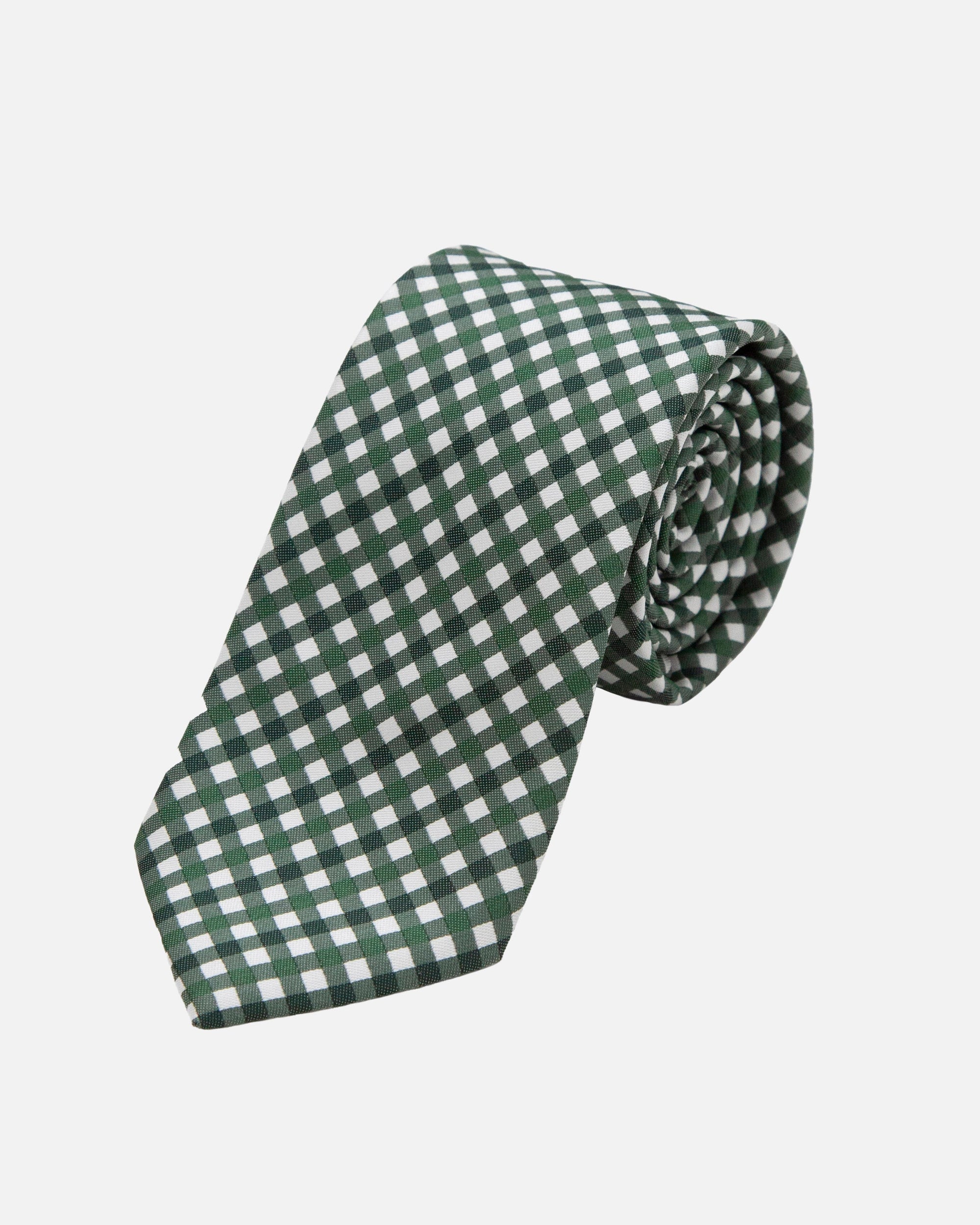 Immortal Green Gingham Tie - Green