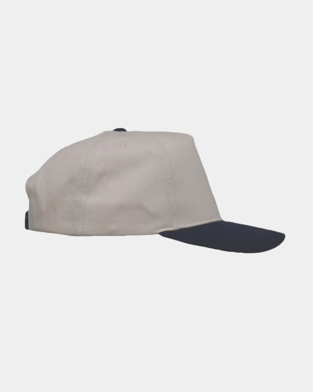 Cream Navy Cord Brim Fade Hat - Cream