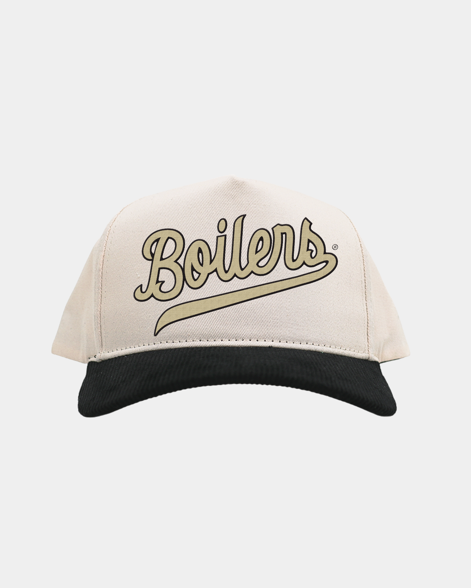 Purdue Cream Black Cord Brim Fade Hat