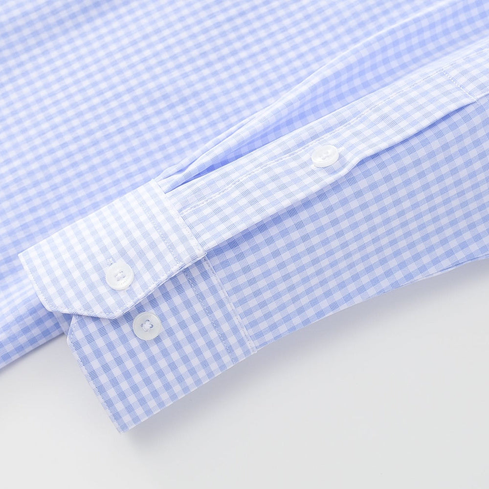 Phenom Professional Light Blue Gingham Dress Shirt