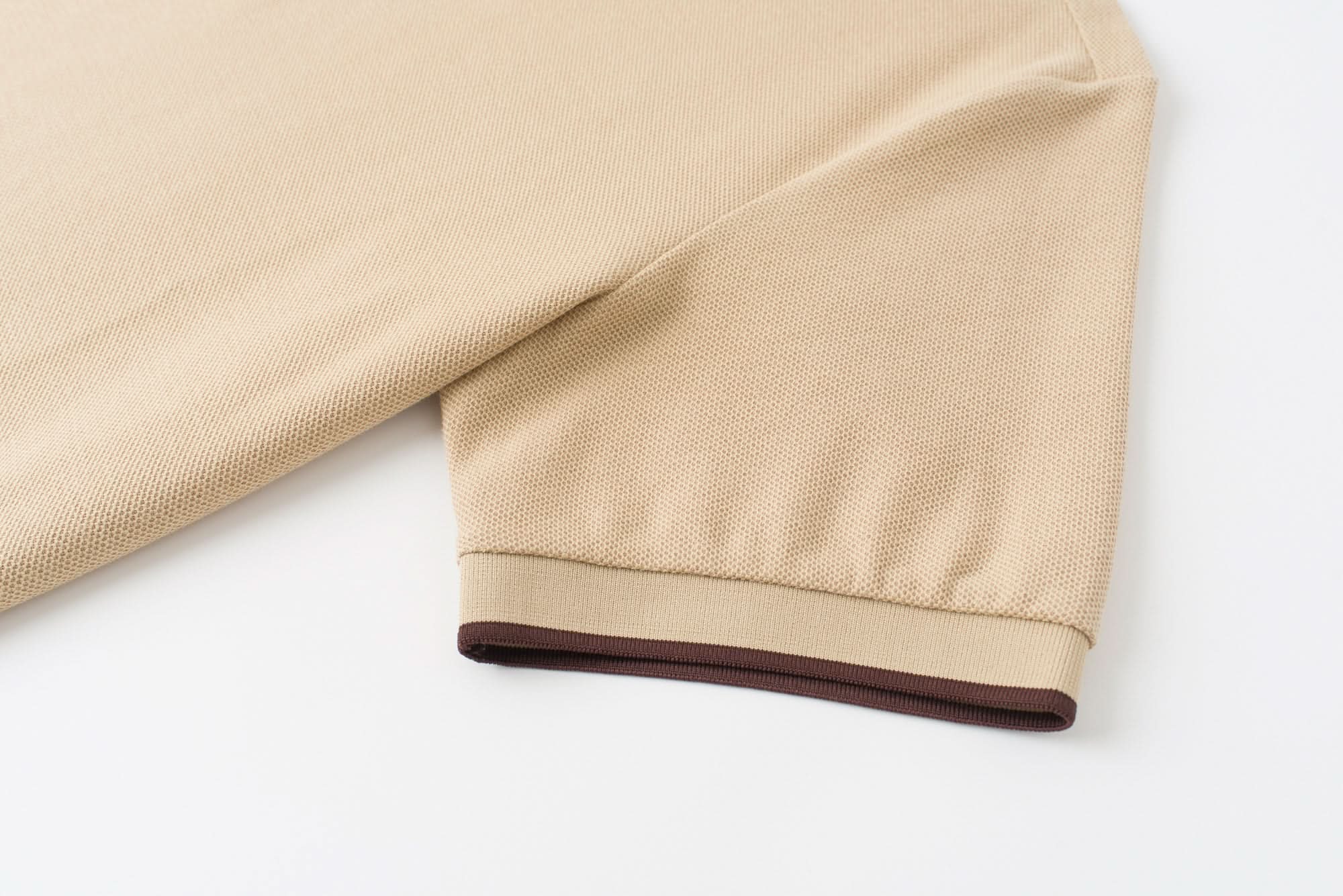 Vanguard Zip Polo Tan Sleeve
