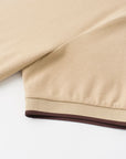 Vanguard Zip Polo Tan Sleeve