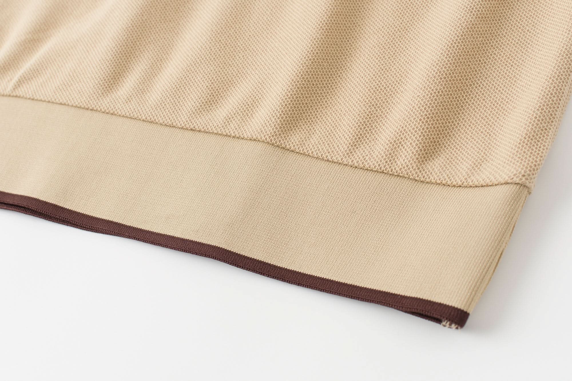 Vanguard Zip Polo Tan Hem