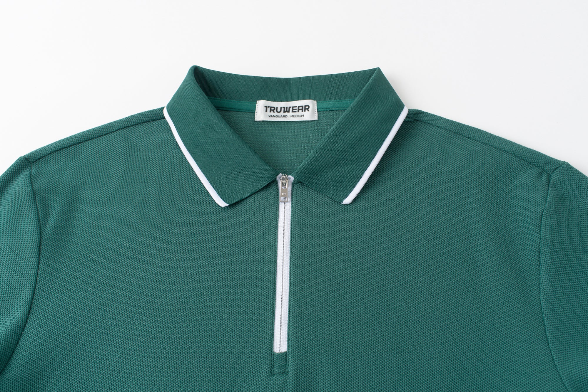 Vanguard Zip Polo Fairway Green