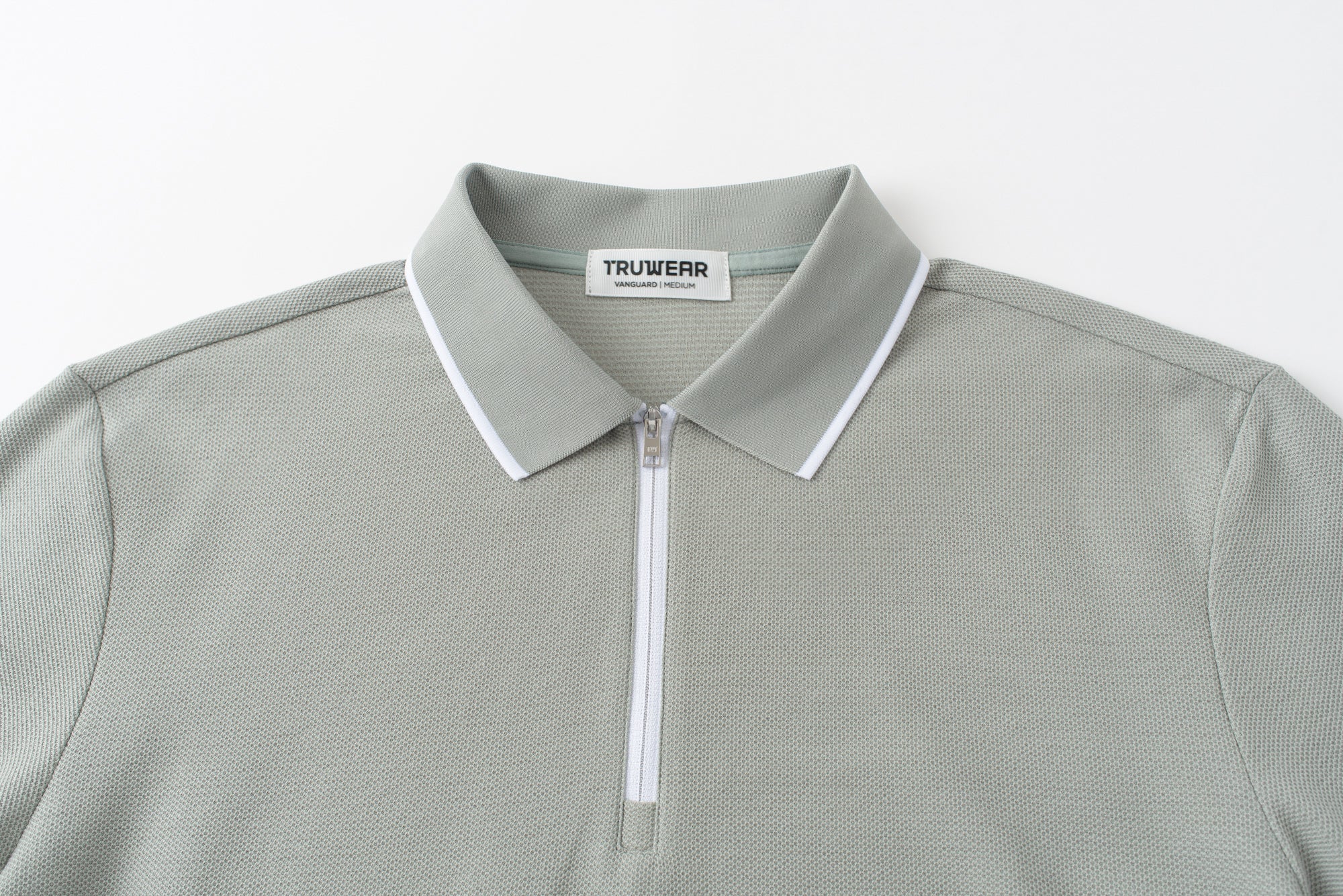 Vanguard Zip Polo Slate Green