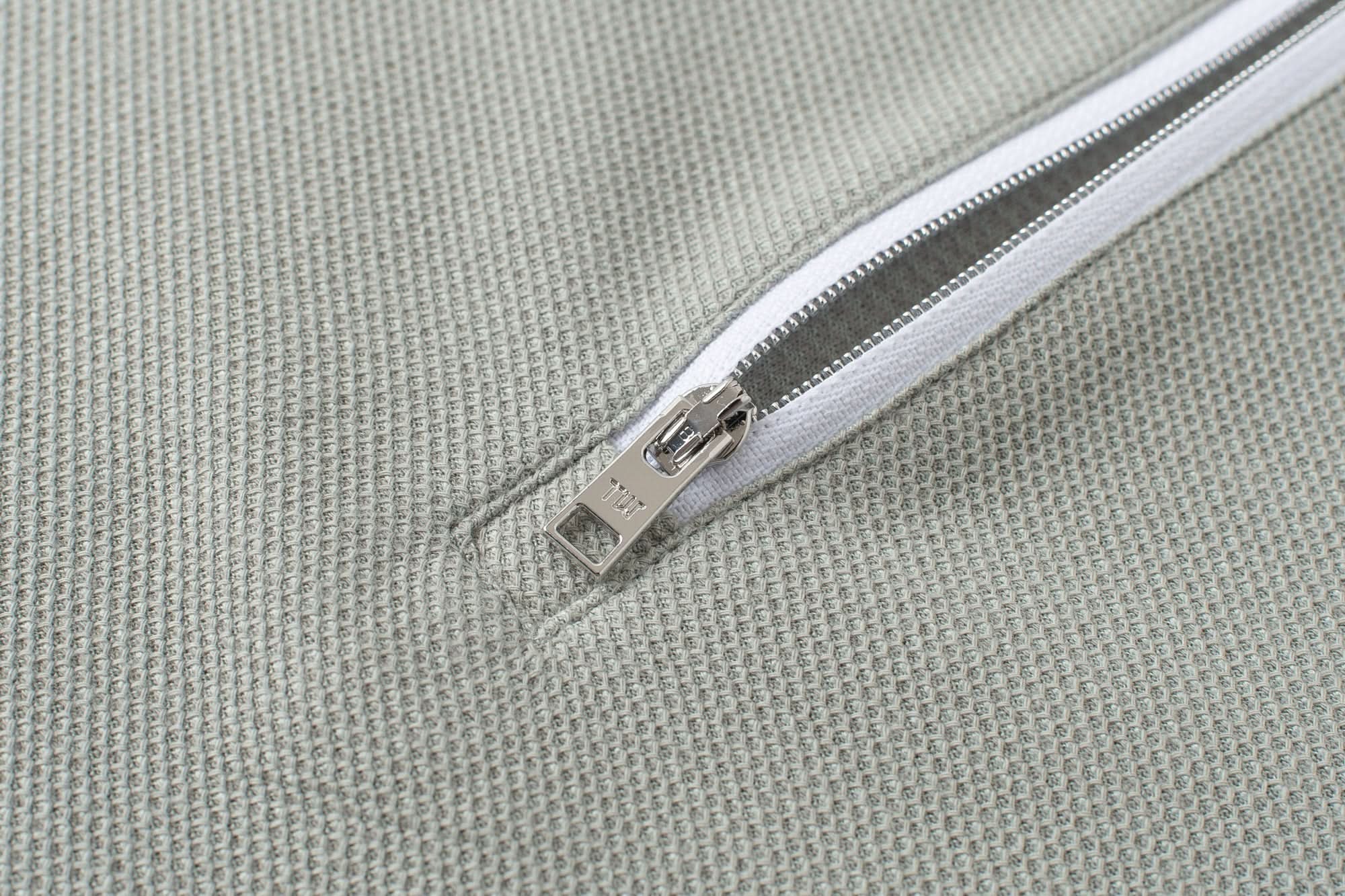 Vanguard Zip Polo Slate Green Front Zipper