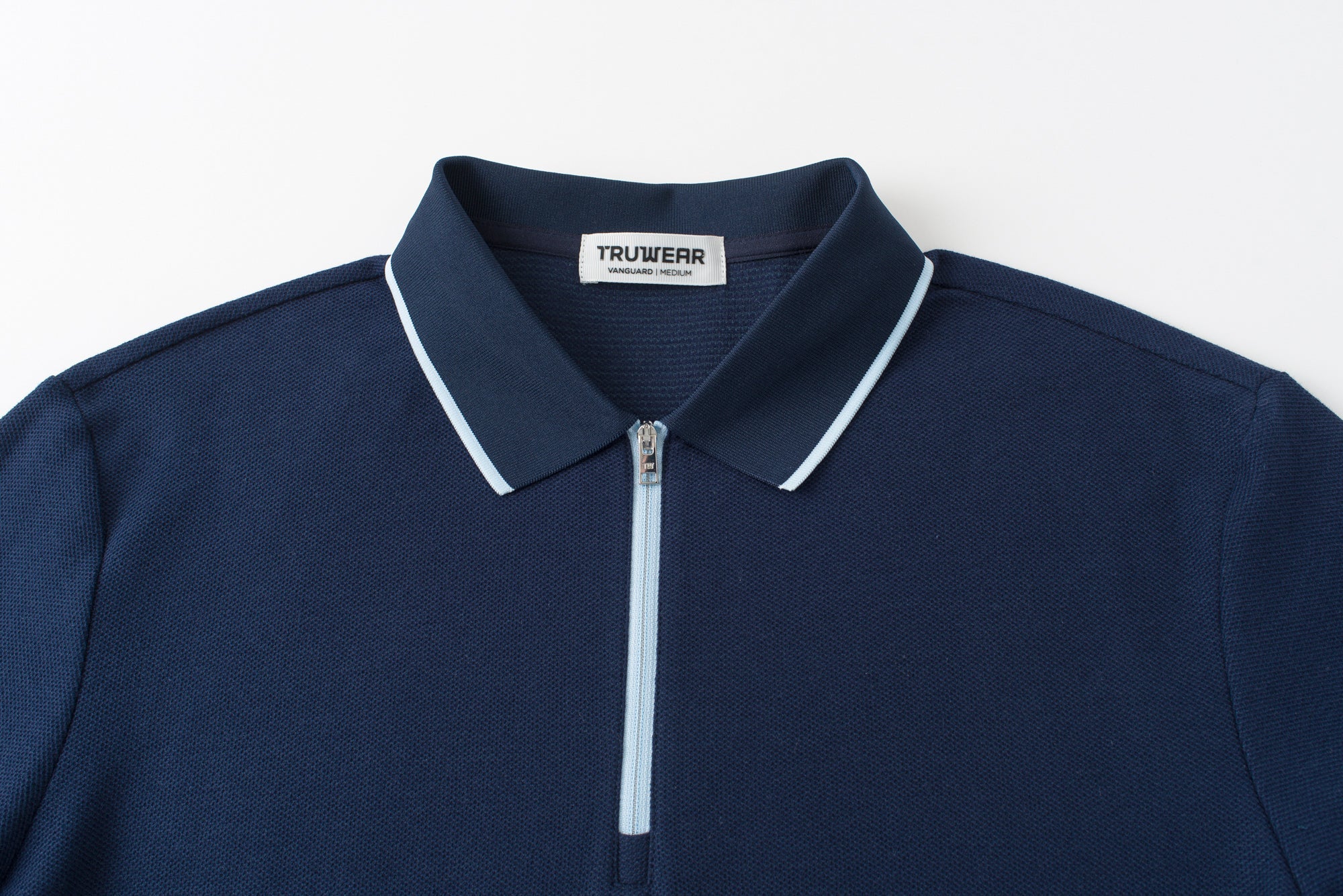 Vanguard Zip Polo Navy Collar