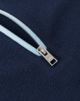 Vanguard Zip Polo Navy front Zipper