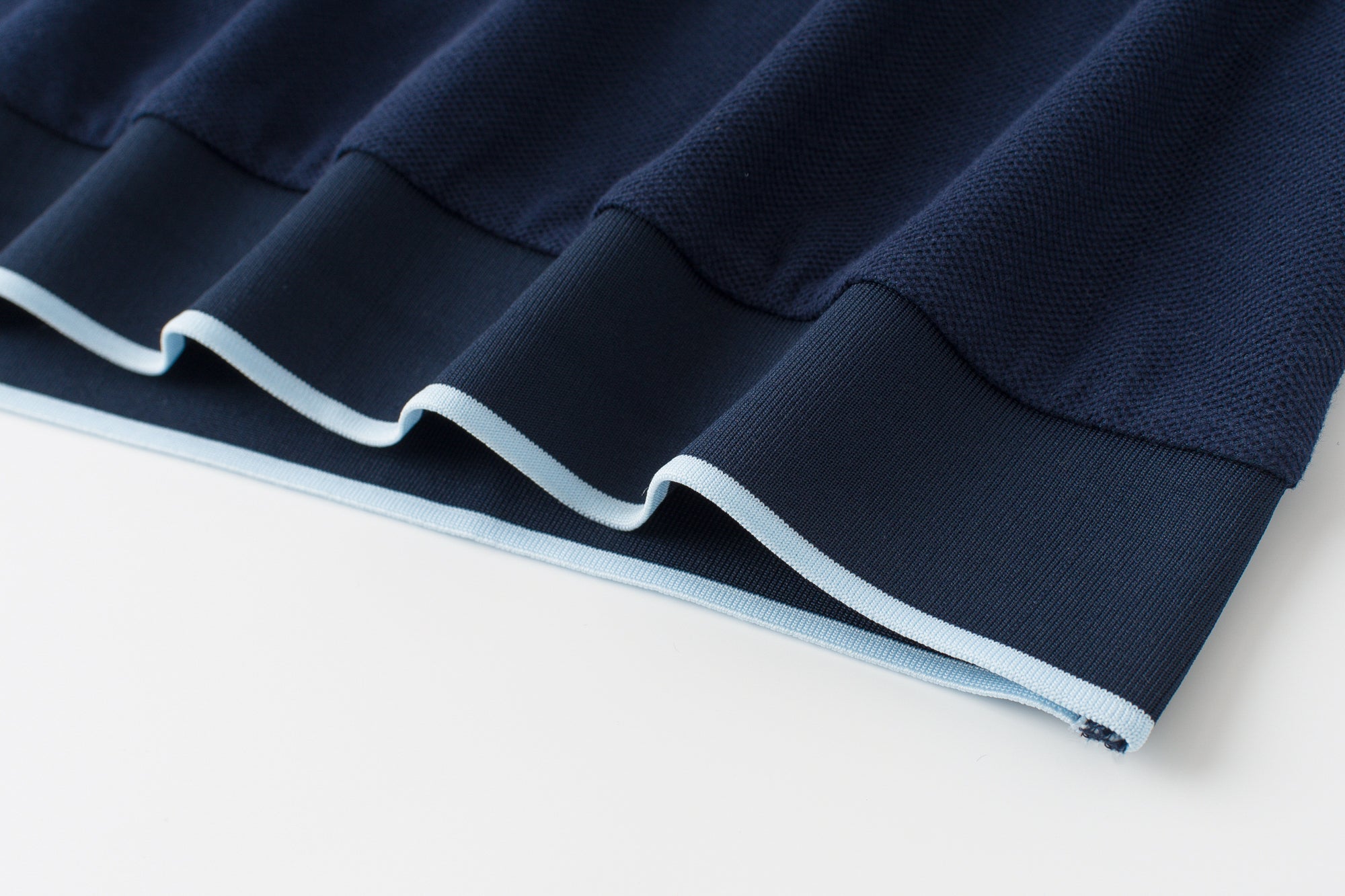 Vanguard Zip Polo Navy Hem