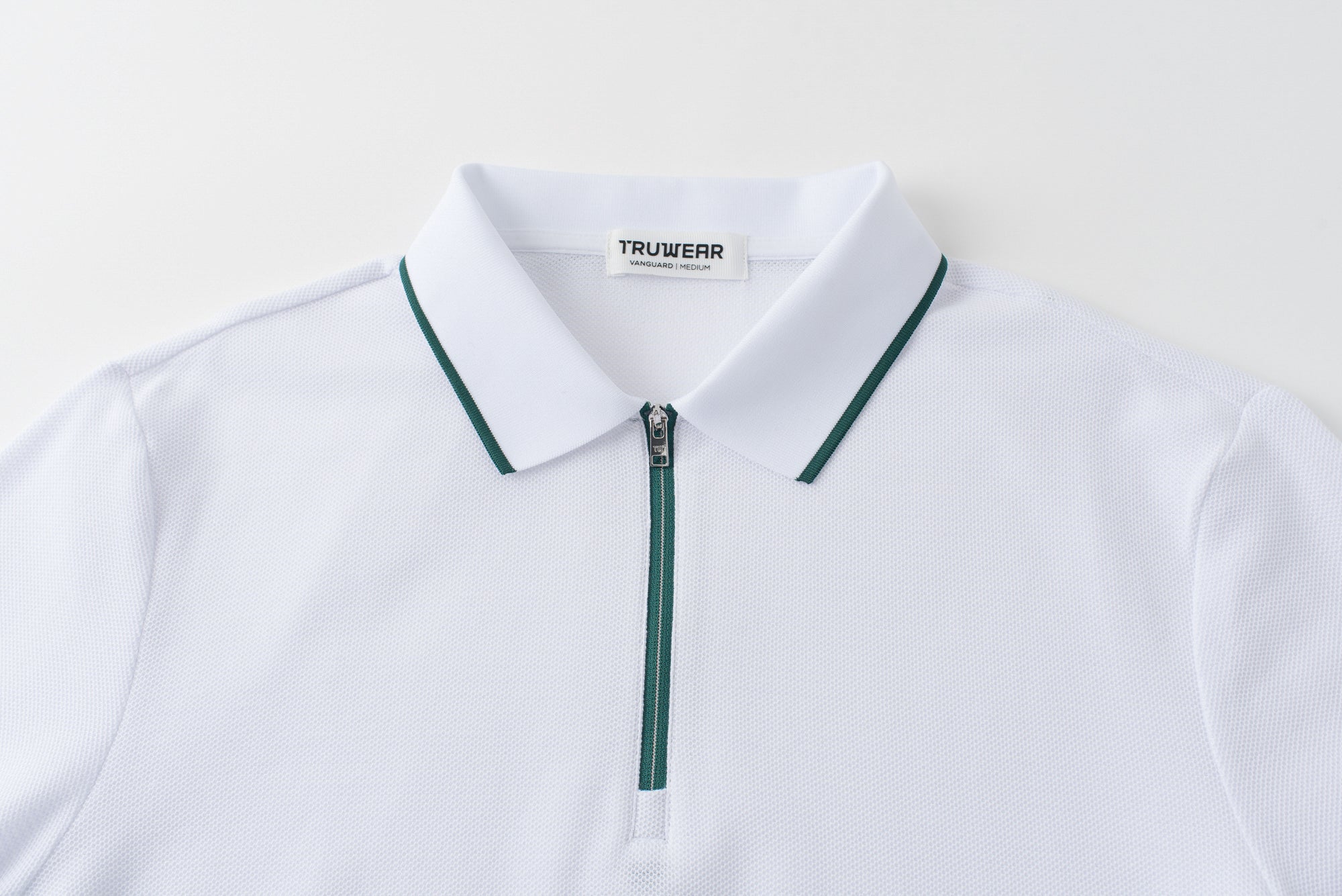 Vanguard Zip Polo White