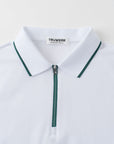 Vanguard Zip Polo White Collar