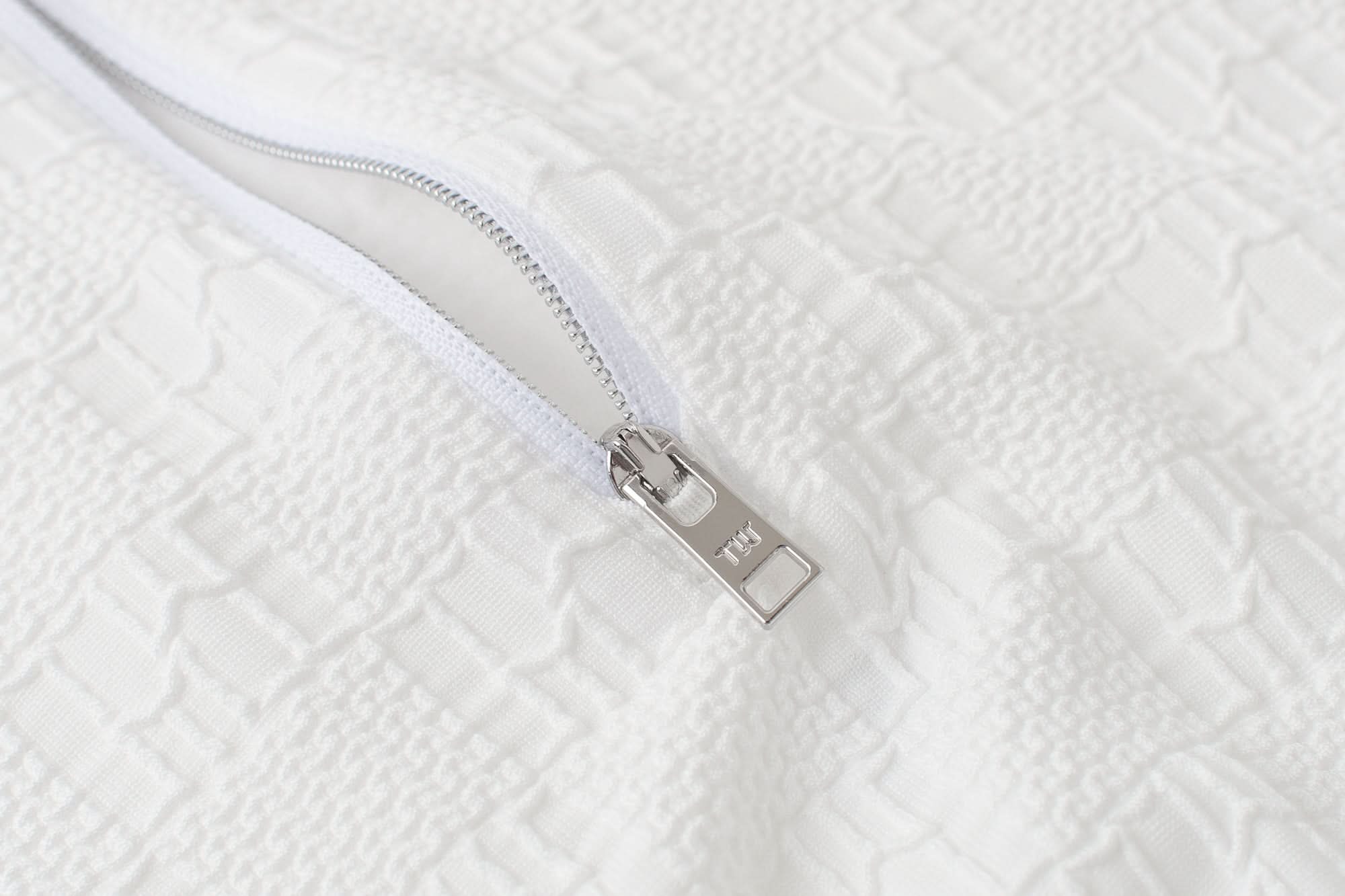  Titan Polo White Front Zipper