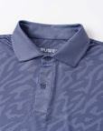 Elevation Polo Tiger Stripe Steel Blue - Blue