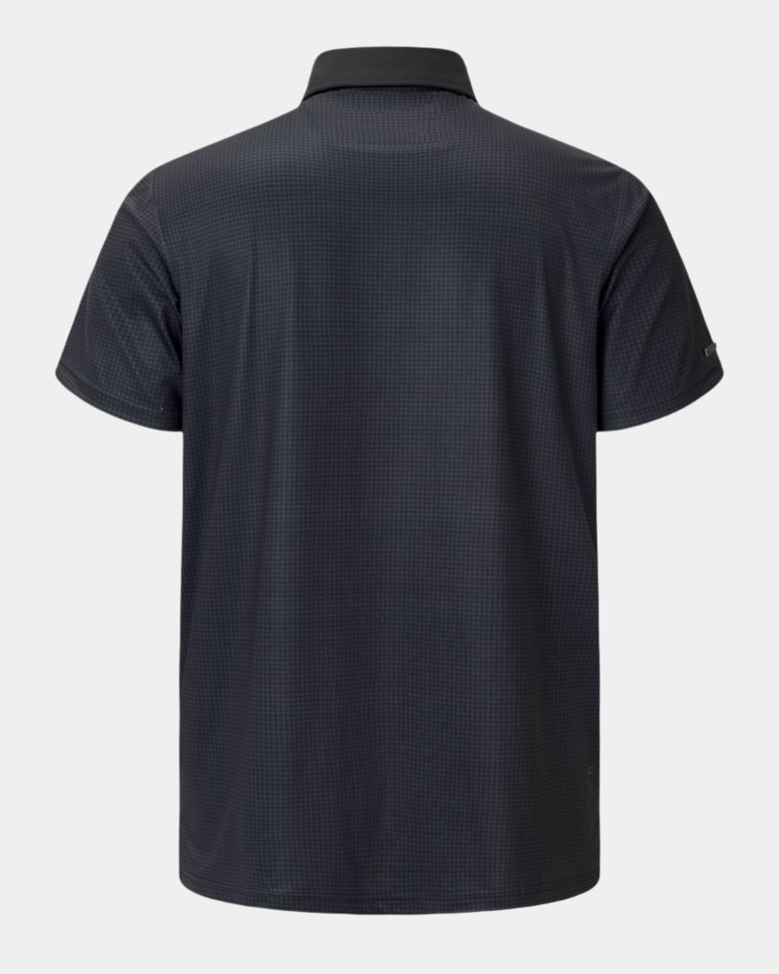 Elevation Polo Black Houndstooth - Black