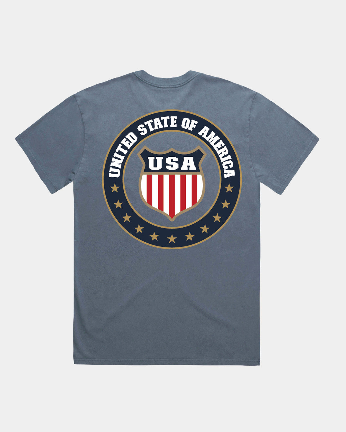 4th of July USA Golf Faded Indigo T-shirt