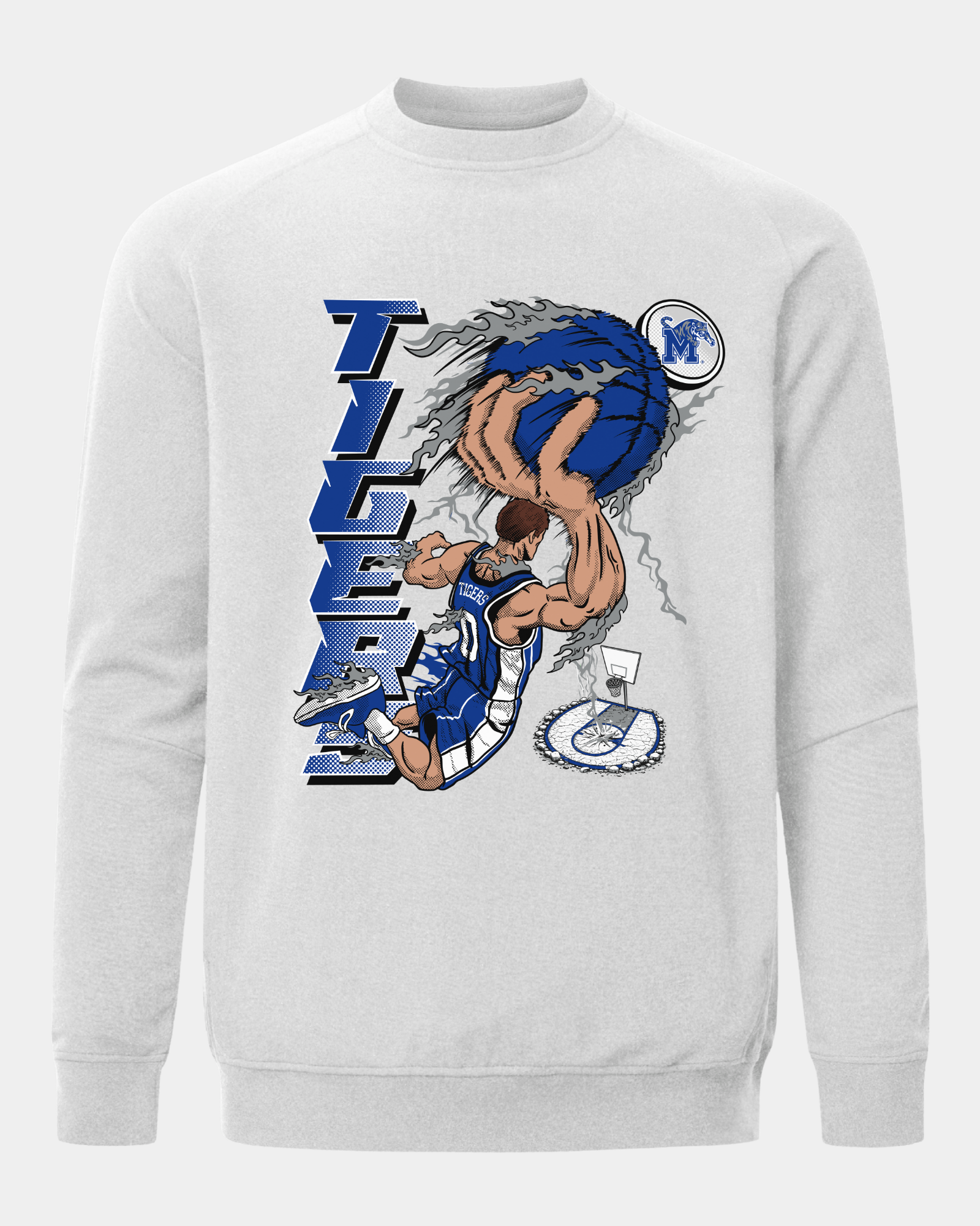 Memphis Slam Dunk Heather Grey Crewneck