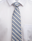 Immortal Royal Blue & Grey Checkered Dress Tie - Blue &