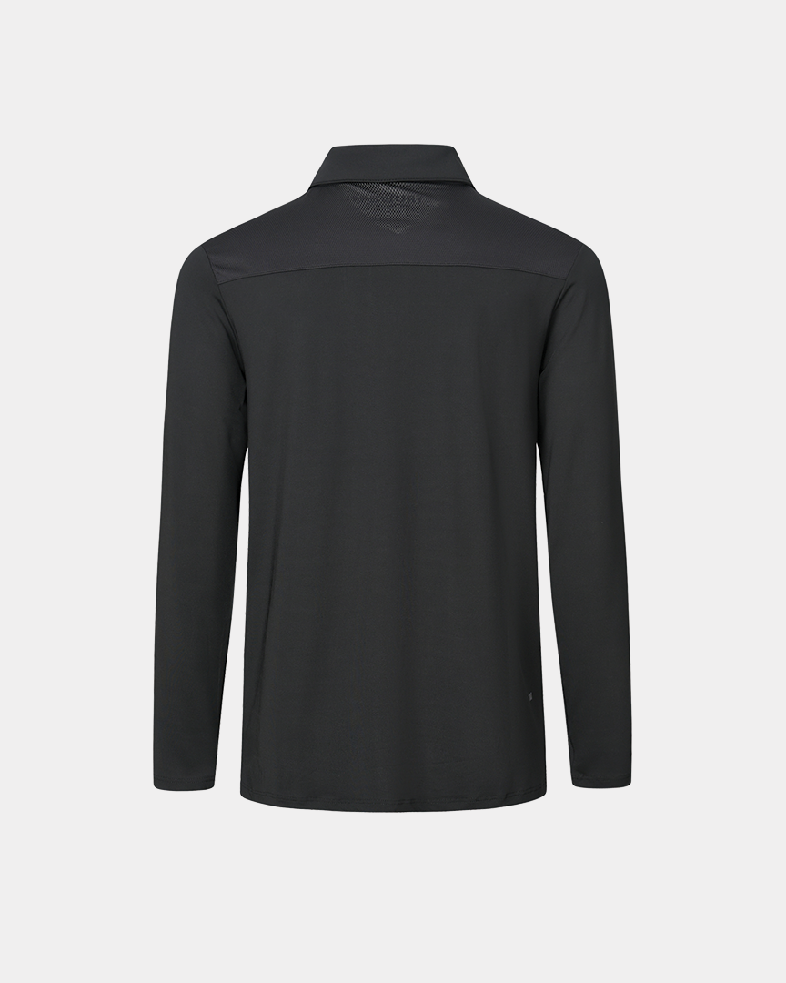 Crest 2.0 Polo Black Long Sleeve - 2.0 Black