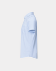 Phenom Classic Light Blue Striped Short Sleeve Dress Shirt