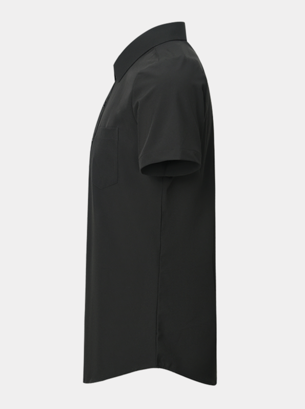 Phenom Classic Black Short Sleeve Dress Shirt - Black