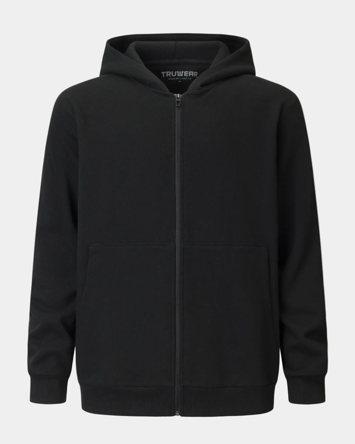  Atlas Full Zip Hoodie Black Front