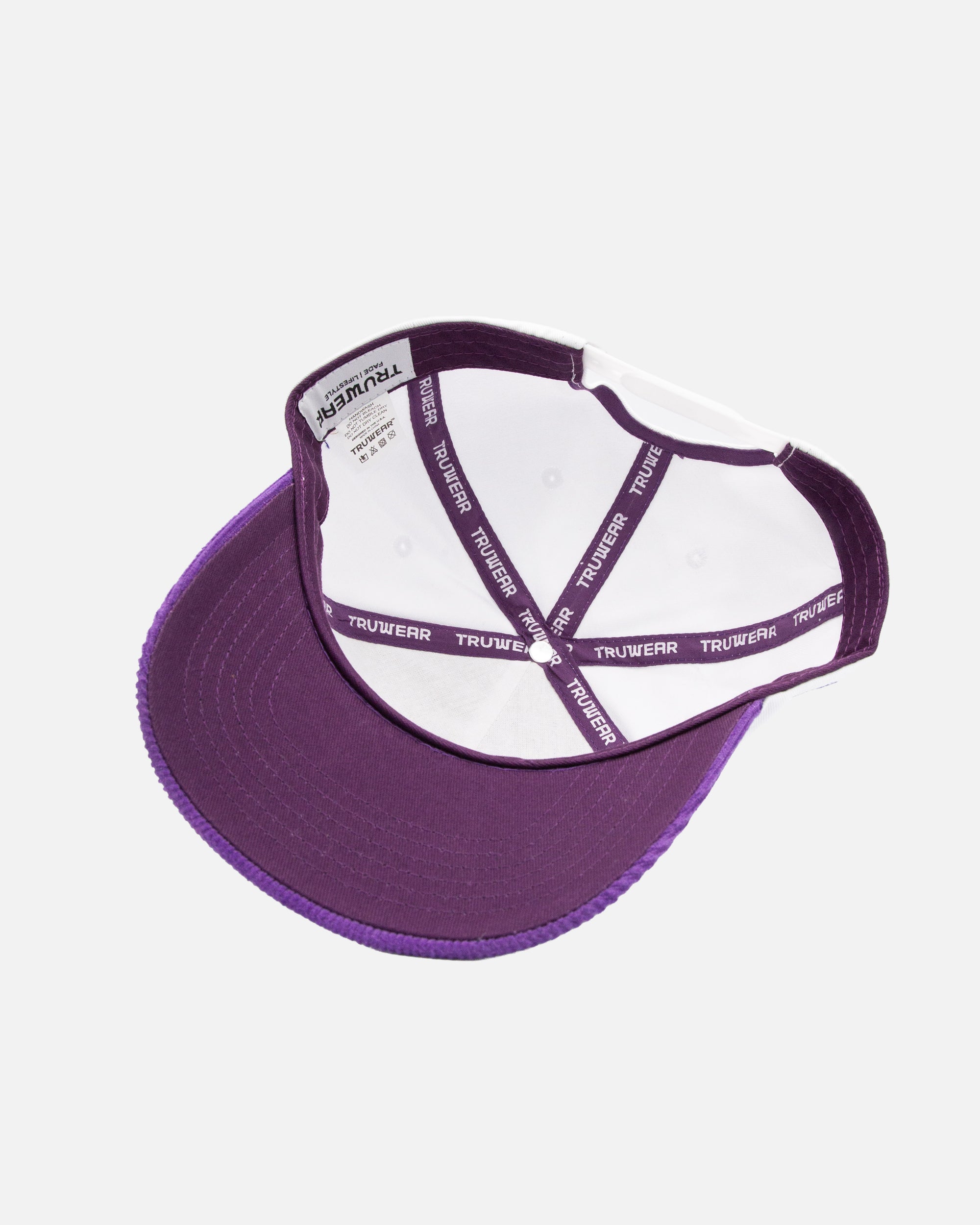 JMU Duke Dog White &amp; Purple Cord Brim Hat