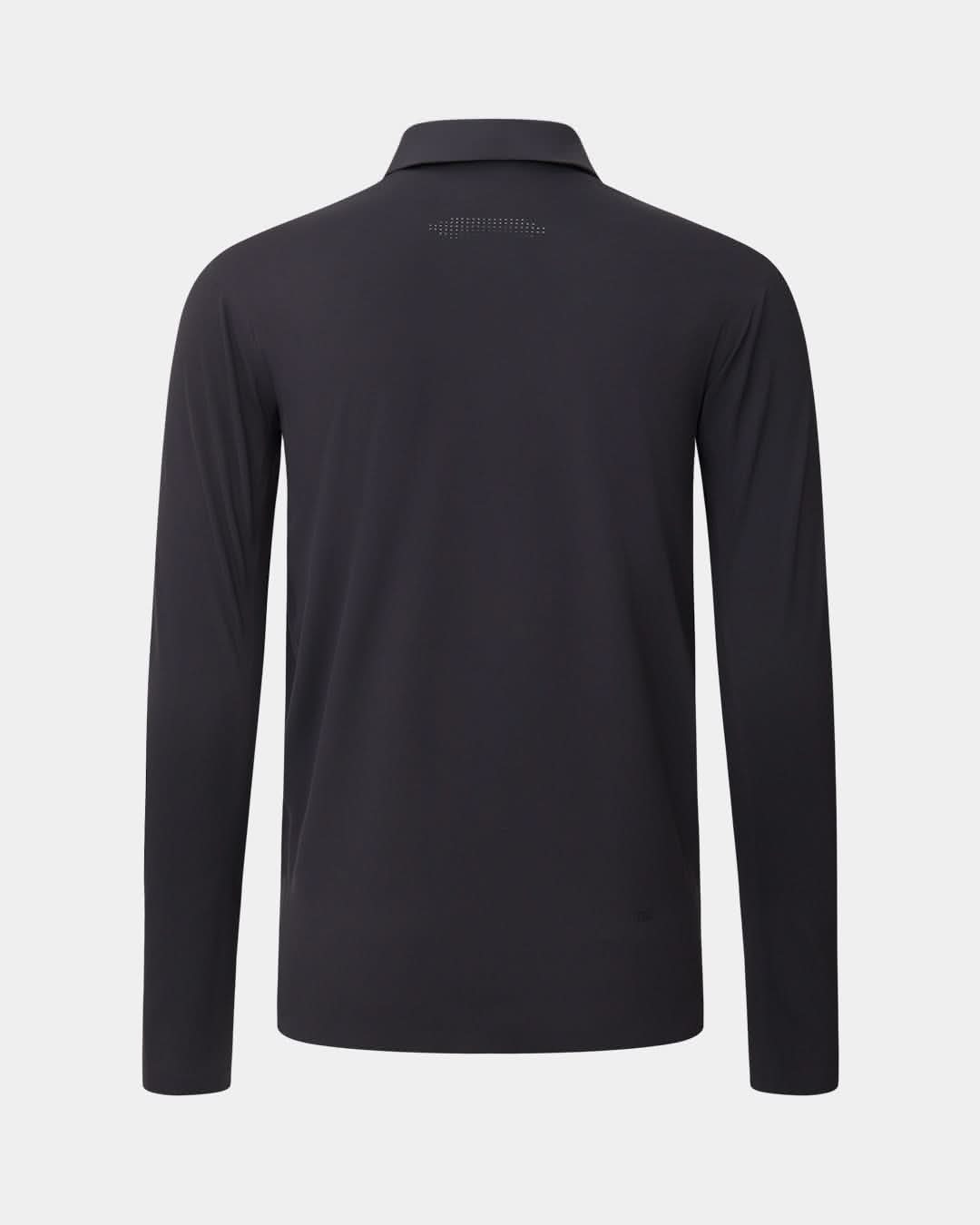 Legacy Long Sleeve Black Polo Back