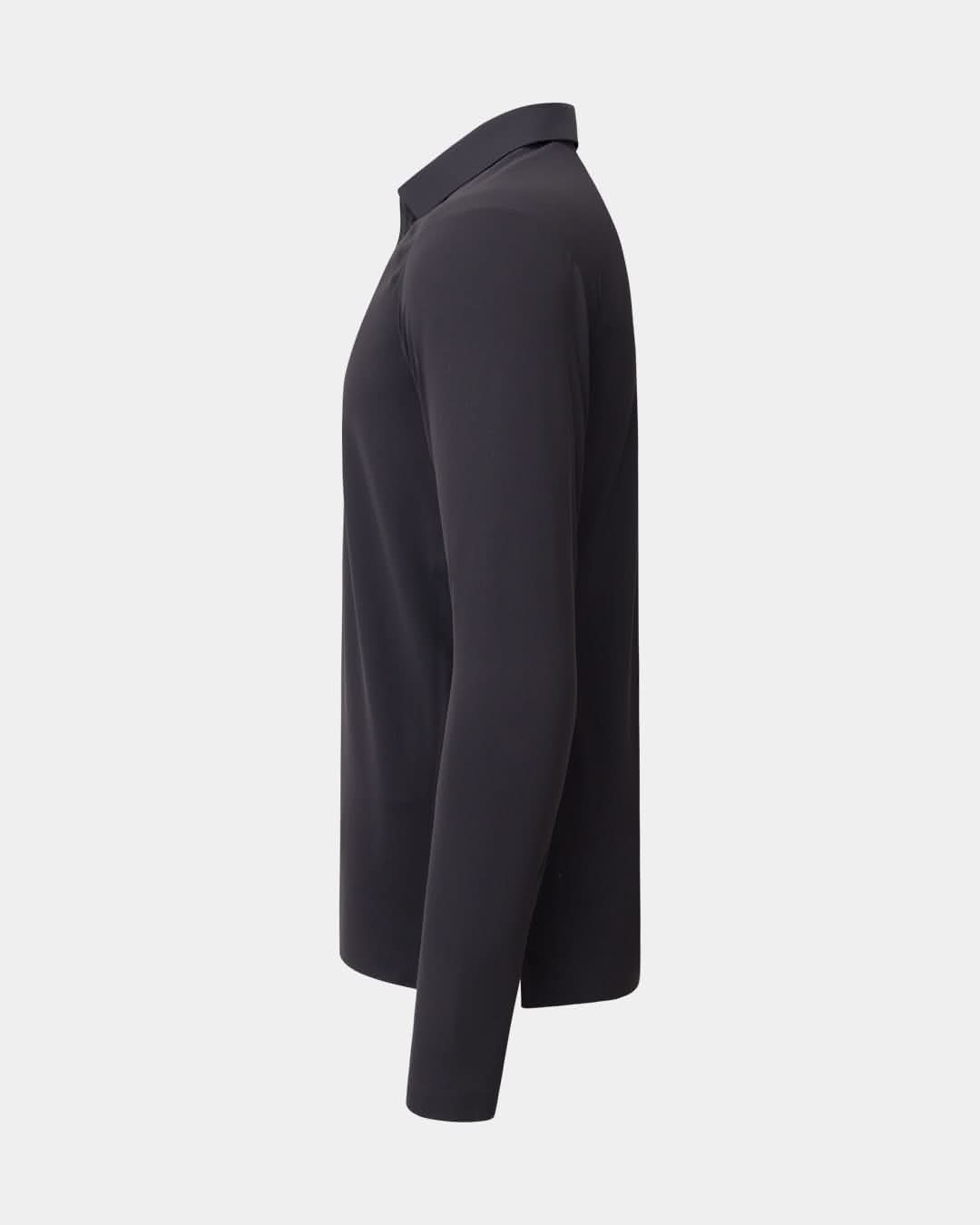 Legacy Long Sleeve Black Polo Side