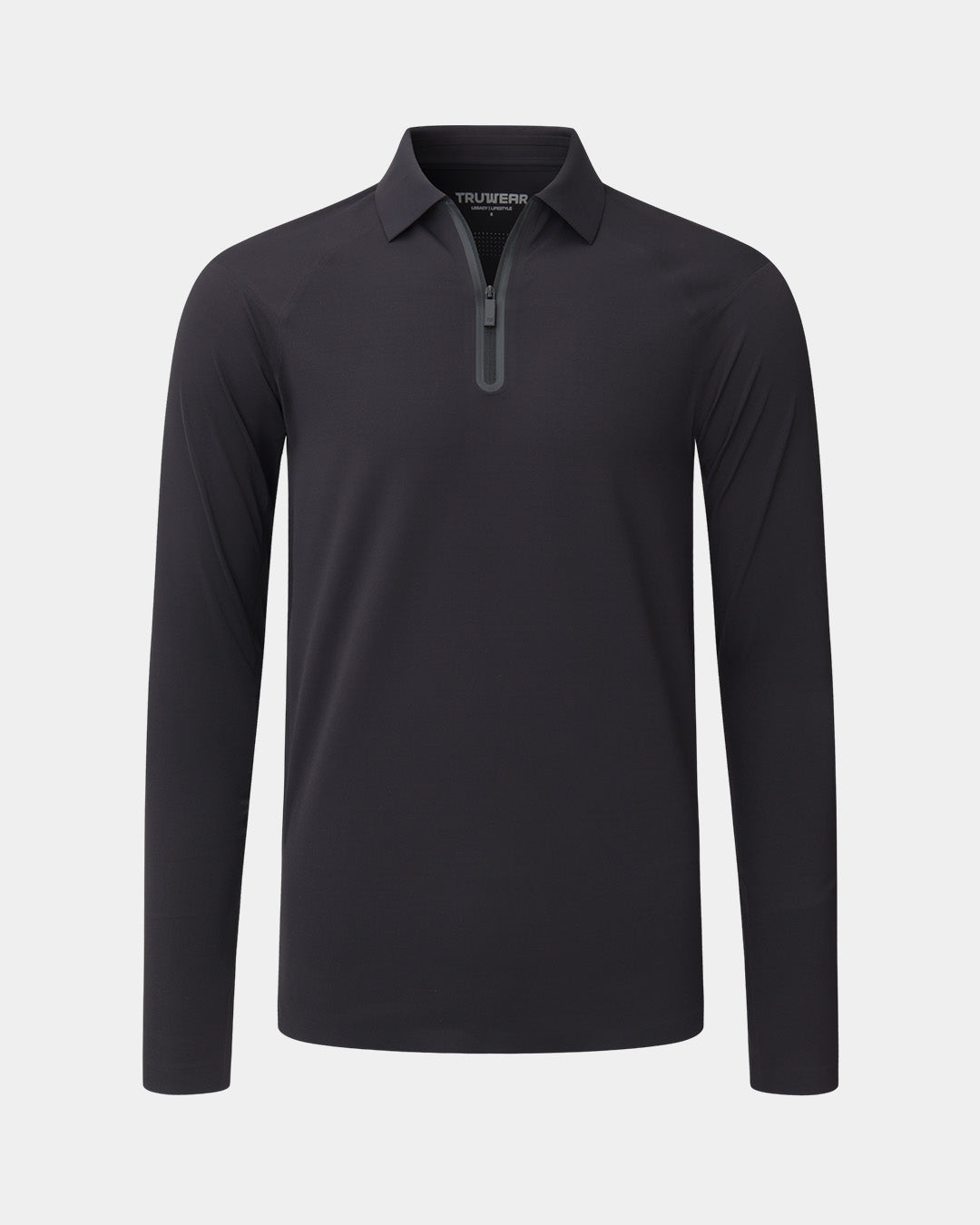 Legacy Long Sleeve Black Polo Front