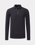 Legacy Long Sleeve Black Polo Front