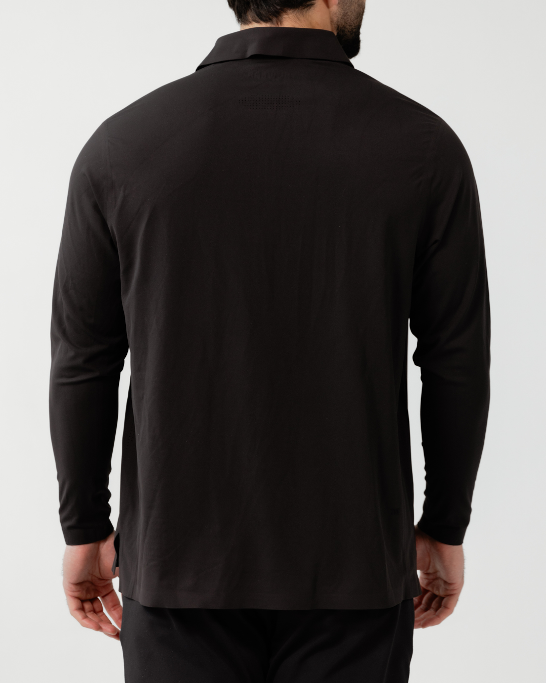 Legacy Long Sleeve Black Polo Back 2