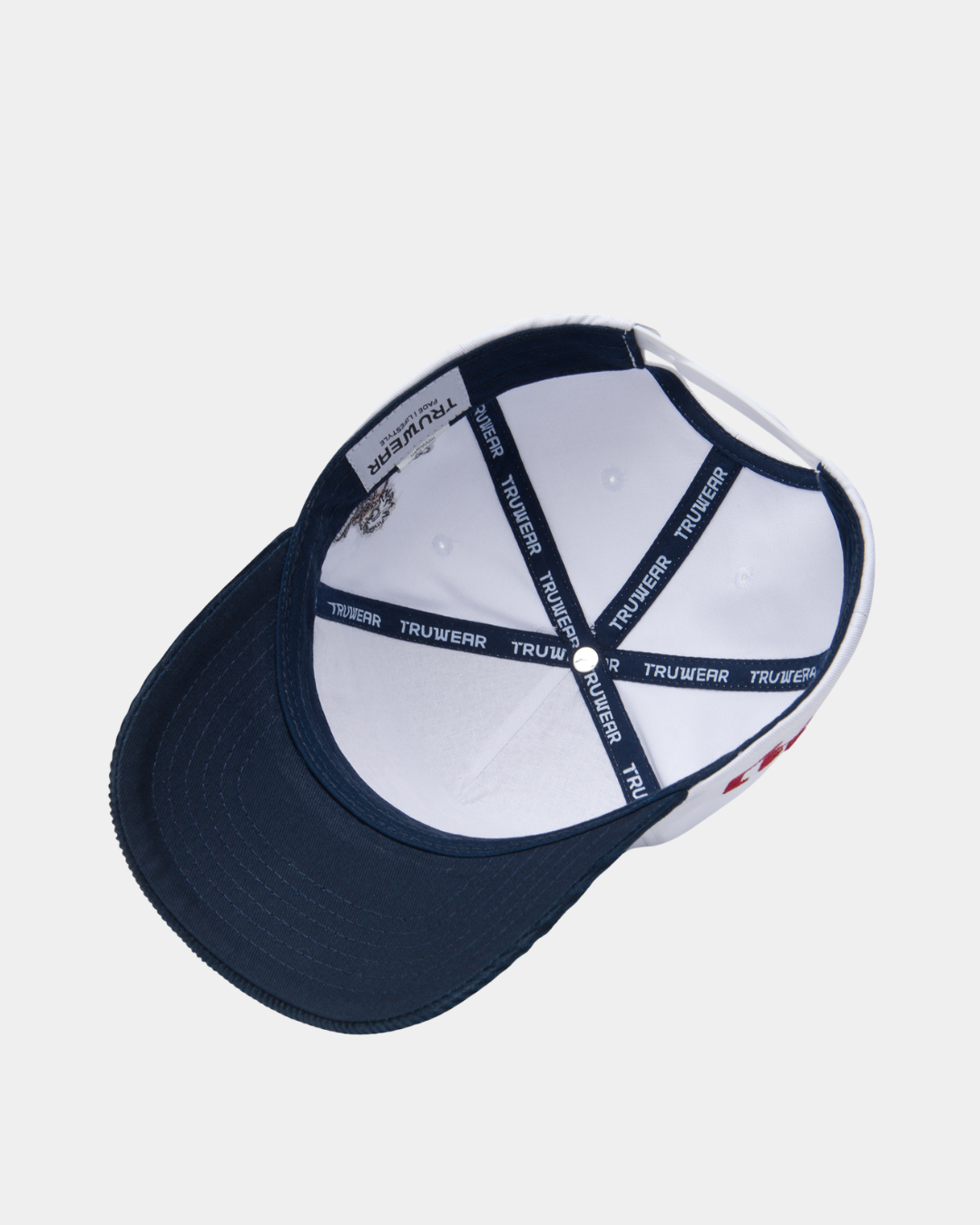 Liberty White Navy Cord Brim Hat