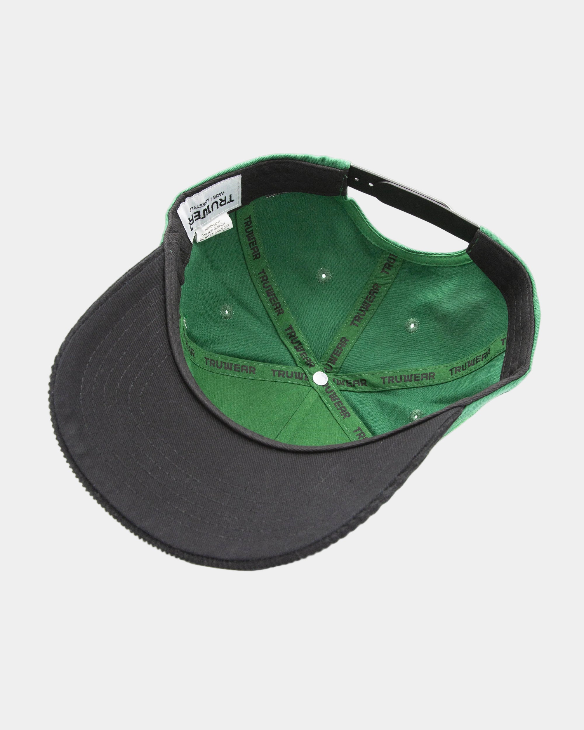 North Texas Green &amp;n Black Cord Brim Fade Hat