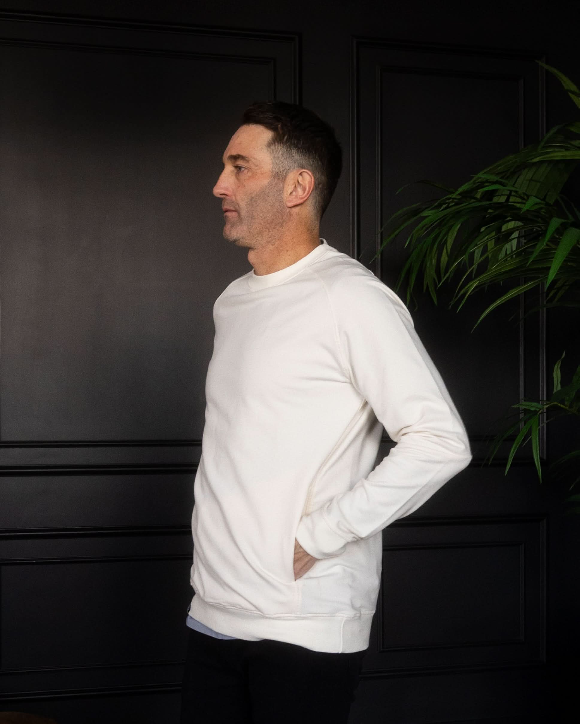 Meridian Ecru Crewneck - Ecru