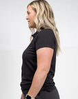 Women's Rise Polo Black - Black