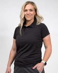 Women's Rise Polo Black - Black