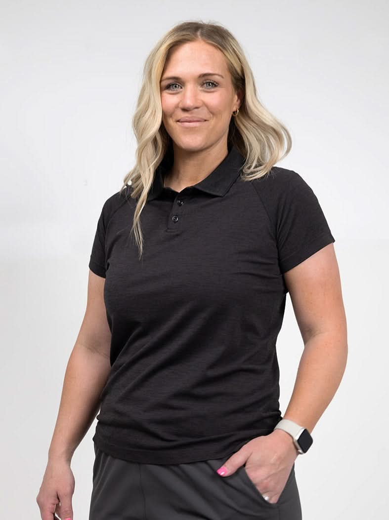 Women's Rise Polo Black - Black