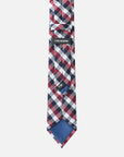 Immortal Tie Checkered Maroon Blue - Maroon