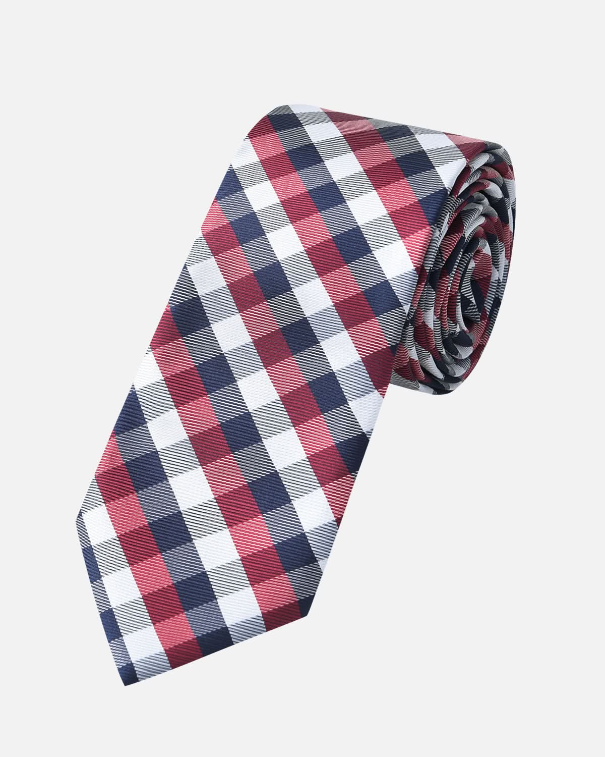 Immortal Tie Checkered Maroon Blue - Maroon