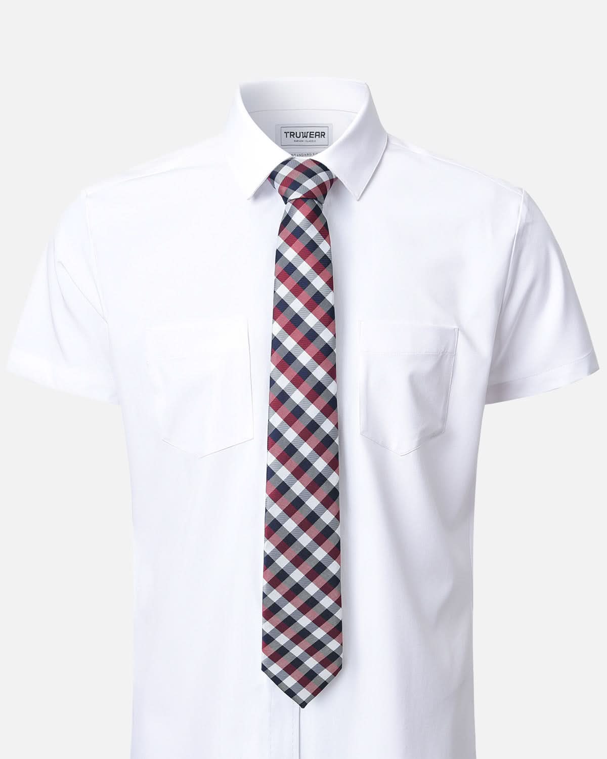 Immortal Tie Checkered Maroon Blue - Maroon