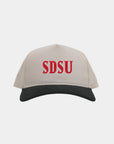 SDSU Cream Black Cord Brim Fade Hat